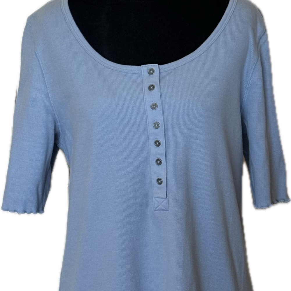Sundance Light Blue Short Sleeve Top
